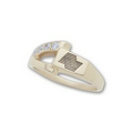 Ultima Series Women's All Metal Ring with Split Top Design